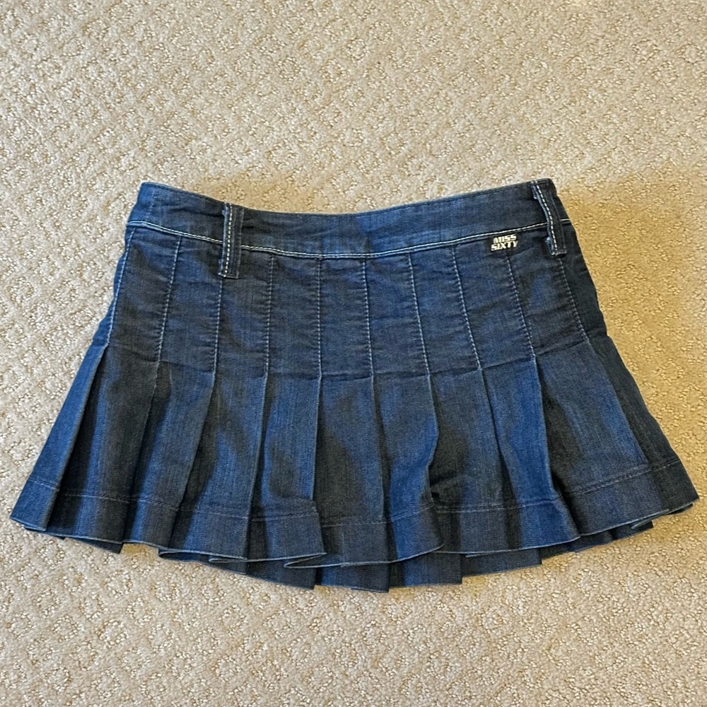 Miss Sixty pleated denim mini skirt - Picture 1 of 3